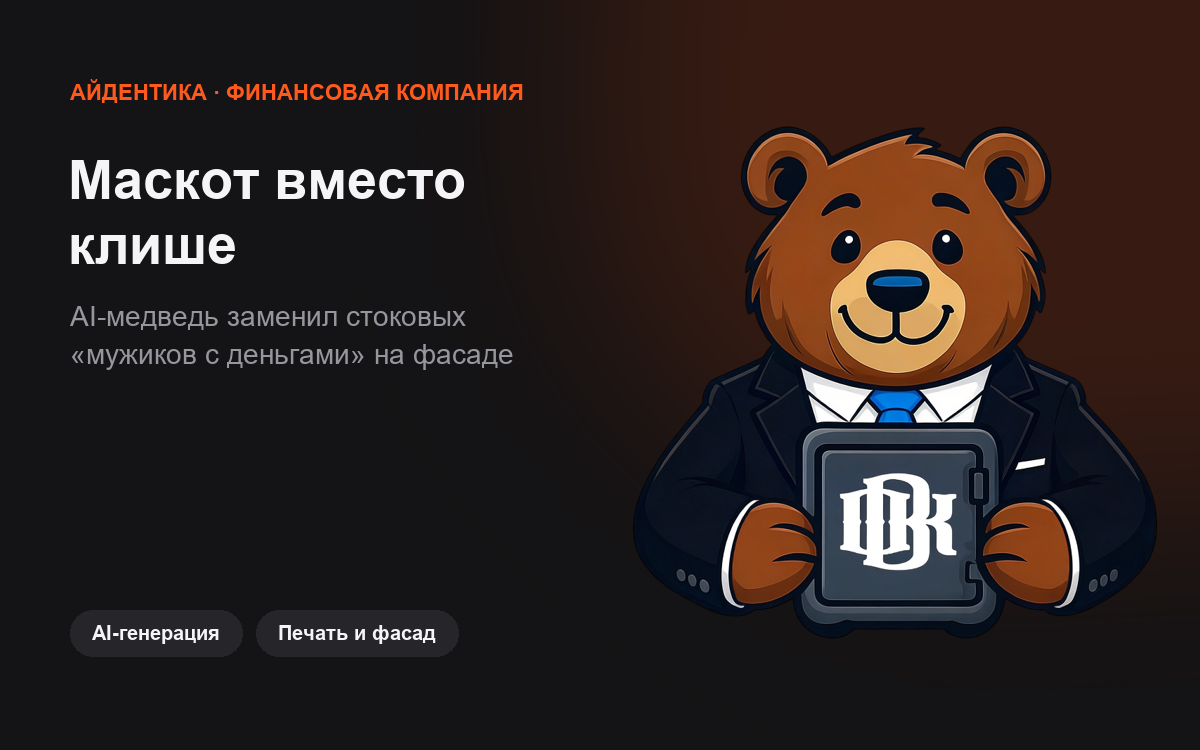 Кейс: AI-маскот вместо стоковых клише для финансовой компании